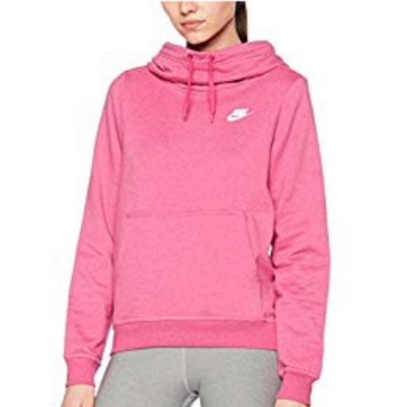 Nike Tops - Women's Nike Funnel Neck Hoodie in Pink Size Small